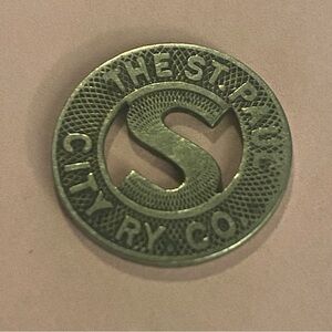 1929 ST Paul Train Streetcar Trolley Public Transit Token #5122